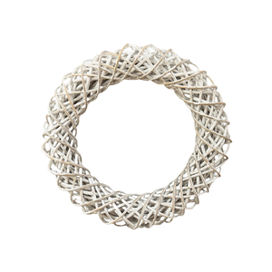 Wholesale Handcrafted Woven White <b>Christmas</b> <b>Wreath</b>, Natural Rattan Hanging Circle with Floral <b>for</b> Home Wall - Product Image 4