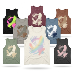 Hot Selling Breathable Casual 100% Cotton <b>Tank</b> <b>Top</b> Screen Printed Sleeveless Gym Streetwear for Men Women OEM ODM Wholesale - Product Image 1