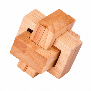 Jeu de puzzle en bois artisanal à emboîter |   Jeu de logique IQ pour adultes et enfants |   Cadeau éducatif : puzzle de voyage pour bureau - Product Image 2