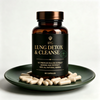 Complément pulmonaire haute puissance pour adultes OEM, vitamine C et D, soutien à la purification respiratoire, santé des bronches, capsules d'extrait naturel de molène