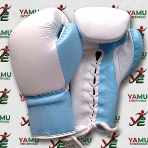 Guantes de Boxeo Profesionales de Cuero Genuino con Cordones y Logotipo Personalizado al por Mayor para Entrenamiento y Sparring al Aire Libre, Tamaños Personalizados de 8oz/16oz - Product Image 3