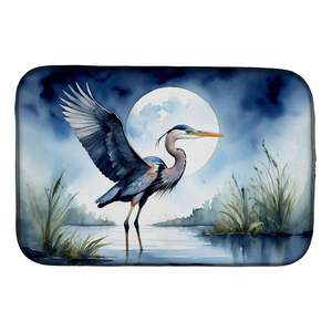 Blue Heron Moonlight Encimera Estera de secado de platos 14X21 \ "Absorbente Multicolor Encimera de cocina Escurridor de platos Pad - Product Image 1