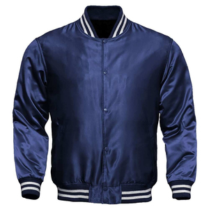 Blouson universitaire en satin sur mesure pour homme, tendance du moment, avec fourrure de mouton, style parfait, vente chaude hiver, grandes tailles, prix de gros abordable - Product Image 2