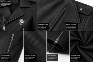 Chaqueta de Motocicleta de Cuero Genuino para Mujer, Cuello en V, Diseño Personalizado, Estilo Urbano, Secado Rápido, Cierre Frontal de Nylon - Product Image 4