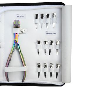 Kit de herramientas para extensiones de cabello Rainbow: Aguja de microanillo de acero inoxidable, alicates para aplicar extensiones, cortador de fusión, juego de crimpado y abalorios. - Product Image 4