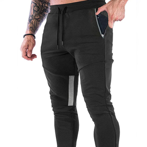 Pantalon de survêtement pour homme à taille haute, 100% coton, coupe droite et large, qualité supérieure, séchage rapide, respirant - Product Image 3