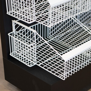 Single-Sided Vertical L-Shape Metal <b>Basket</b> Supermarket <b>Shelves</b> Gondola Display Rack Quick Installation Retail Store OEM Vietnam - Product Image 3