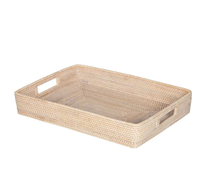 Plateaux de rangement en rotin blanc multifonctionnels, organiseur de fruits, plateau en rotin au look étonnant, meilleur prix - Product Image 2