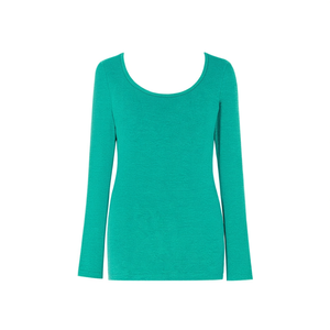 <b>Women's</b> Fitted <b>Long</b> Sleeve Cotton Blend <b>T</b>-<b>shirt</b>-XL Size All-Season Casual Wear Classic Wardrobe Essential - Product Image 3