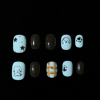 Ongles artisanaux réutilisables, moins chers en gros, motifs colorés, OEM ODM, ongles à coller, fabrication soignée, livraison mondiale