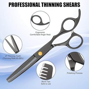 ชุดกรรไกรตัดผมมือขวา Medinova Professional สแตนเลสสตีล ขนาด 6 นิ้ว กรรไกรตัดผมสำหรับช่างทำผม กรรไกรตัดผมสำหรับร้านเสริมสวย - Product Image 4