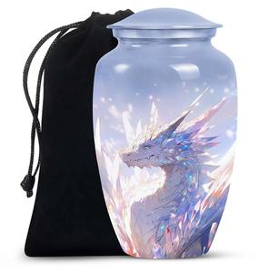 Crystal dragon cremation urn elegant memorial <b>keepsake</b> <b>for</b> human <b>ashes</b> decorative funeral tribute remembrance - Product Image 1