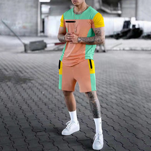 Conjunto de 2 piezas para hombre, estilo urbano, 100% algodón, ligero, ideal para verano, camisa y pantalones cortos, logotipo personalizado. - Product Image 5
