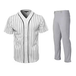 Customizable Professional Team-Look Baseball Uniform Sets with Printed Jerseys Short Sleeve Front Logo Breathable Pants & <b>Caps</b> - Product Image 1