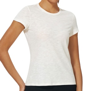 Venta al por mayor 100% algodón mujeres camisetas moda caliente transpirable secado rápido verano Tops logotipo personalizado Jersey tela de alta calidad - Product Image 1