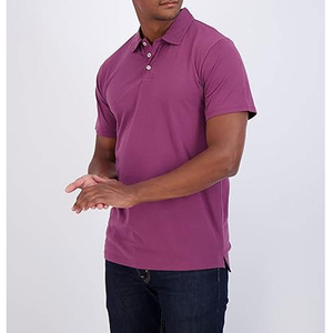 Custom Logo Men's Short Sleeve Solid Color Pique <b>Polo</b> <b>Shirt</b> Breathable Casual Knitted Cotton Regular Fit <b>Blue</b> Black Eco-Friendly - Product Image 5