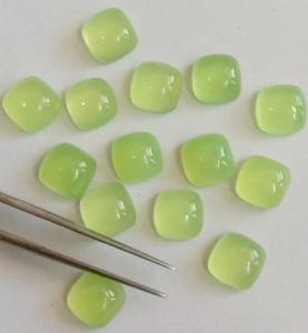 Cabujones de Prehnita Calidad Natural Calibrados, Calcedonia de Base Plana, Gemas Sueltas para Fabricación de Joyas al por Mayor - Product Image 2