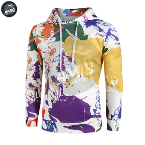 Sweat-shirts pour hommes à manches longues, personnalisables, en molleton de coton mélangé respirant de haute qualité, avec motif tie-dye uni, pour l'hiver, marque privée - Product Image 3