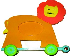 Handmade Wooden Lion Photo <b>Frame</b> Custom Shape Tabletop Creative Design Full Color Silk Screen <b>Printing</b> - Product Image 5