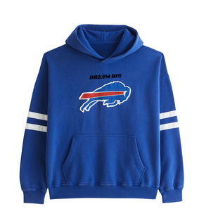 Sudadera con Capucha Varsity Azul Rey Unisex Personalizada, 100% Algodón, Bolsillo Grande, Logotipo Deportivo, Ropa Urbana, Fabricante OEM de Marca Privada - Product Image 5