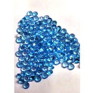 โทแพซสีน้ำเงินสวิสธรรมชาติ 156 เม็ด ขนาด 5 มม. ทรงกลมเหลี่ยมเพชรพลอย น้ำหนัก 86 กะรัต ขายส่ง Iroc คุณภาพสูง ราคา 147 ดอลลาร์สหรัฐ - Product Image 3