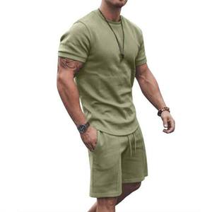 Conjunto Deportivo de Verano para Hombre, Camiseta y Pantalones Cortos, Estilo Urbano, Tallas Grandes, de Pakistán, Marca Privada - Product Image 4