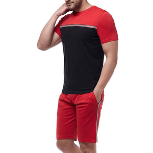 Conjunto de Verano para Hombre, Transpirable, de Poliéster/Algodón, 2 Piezas, Camiseta y Pantalones Cortos, Estilo Casual Urbano, Personalizado, Tallas Grandes - Product Image 3