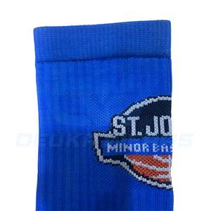 Chaussettes de sport athlétiques personnalisées à faible MOQ pour équipes, en coton/élasthanne, antibactériennes, côtelées, pour l'entraînement, avec semelle OEM - Product Image 3