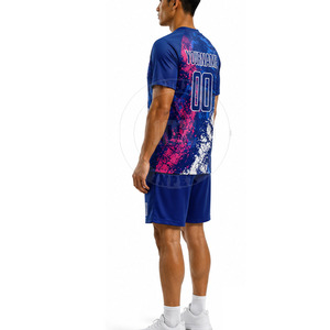 ชุดฟุตบอลกีฬาแบบกำหนดเอง เสื้อฟุตบอล โพลีเอสเตอร์ แห้งเร็ว ระบายอากาศดี โรงงาน OEM ขายส่งชุดทีม - Product Image 5
