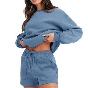 Hot Selling Women's <b>Sets</b> 100% Cotton Streetwear 2 Piece <b>Set</b> Women Breathable Lightweight Quickdry Customised Logo - Product Image 5