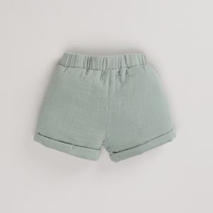 Premium Quality Organic <b>Muslin</b> Oversized Spring Floral + Sage <b>Baby</b> Clothing Set Including Tee and Shorts - Product Image 5