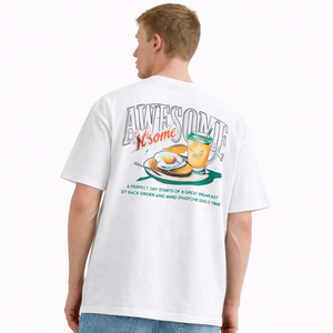 เสื้อยืดผ้าฝ้ายหนาน้ำหนักมากสำหรับผู้ชาย |   เสื้อผ้าสตรีทแวร์ทรงหลวมไซส์ใหญ่ |   การพิมพ์ดิจิทัลกราฟิก |   รับผลิตสินค้าตามสั่ง (OEM) ขายส่ง - Product Image 3