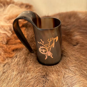 New Arrival Craft Valley Eco Friendly Horn Disposable Viking <b>Beer</b> <b>Glasses</b> American Style Custom Logo Business Gift Drinking Mug - Product Image 1