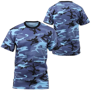 LOW MOQ Custom Outdoor Camouflage Pattern Printing O-Neck Men's Tactical T-shirt Sporty Training Hunting Camo <b>TShirts</b> Breathable - Product Image 3