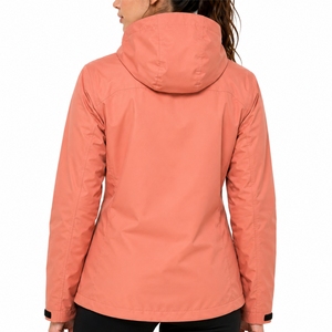 Chaqueta softshell ligera con capucha y cremallera completa para mujer, ropa de exterior de manga larga, ajuste regular, ropa cómoda para mujer - Product Image 2