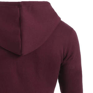 Sweat-shirt à capuche zippé pour homme, couleur unie, tricoté, manches régulières, style automne - Product Image 6