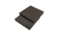 Revêtement de terrasse WPC imperméable en relief 3D profond |   Planche de terrasse en composite bois-plastique |   Terrasse extérieure anti-décoloration