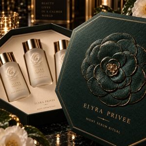 Caja de Embalaje Octogonal de Lujo para el Ritual de Suero Nocturno ELYRA PRIVEE Personalizado - Product Image 3