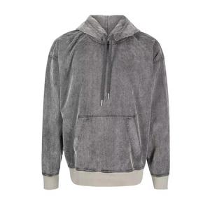 Sweat à capuche surdimensionné pour homme Up-Felt-Impex, effet délavé, avec fermeture éclair et strass, style streetwear lourd pour homme - Product Image 1