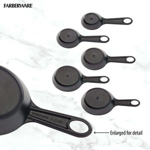 Juego Profesional de 10 Tazas y Cucharas Medidoras de Plástico Apilables, Color Negro - Product Image 4
