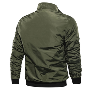 Blouson bomber décontracté pour homme, coupe ajustée, tissu tissé uni, doudoune d'hiver de haute qualité - Product Image 2