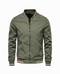 2026 Solid Color <b>Bomber</b> <b>Jacket</b> Men Casual Slim Fit Baseball Men <b>Jackets</b> New Autumn Fashion High Quality <b>Jackets</b> for Men OEM - Product Image 2