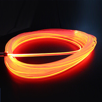 Câble monofilament simple de lumière LED de lueur latérale de fibre optique solide de grand diamètre 6 mm pour le câble optique de faisceau d'étang de piscine