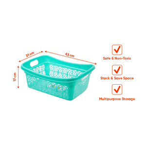 Cesta de Almacenamiento Multiusos de Plástico, Organizador Abierto, Caja para Útiles Escolares, Suministros de Hospital, Ropa de Bebé, Jardín - Product Image 3