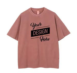 T-shirt Homme Vintage Délavé à l'Acide, Coupe Ample et Épaules Tombantes, en Coton, Style Streetwear Personnalisable, T-shirts Vierge - Product Image 5