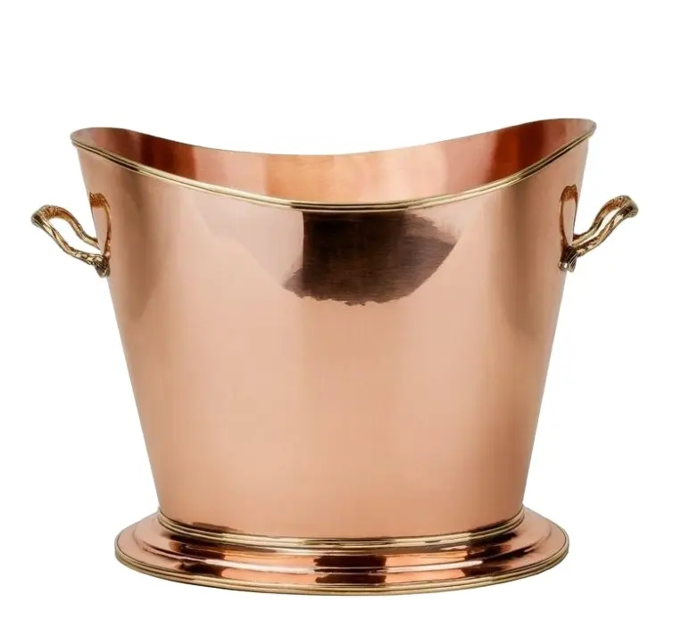 Creative Ice Bucket for Ice cube beer Container Bucket Decorative Bronze Color Modern Design Metal Ice Bucket