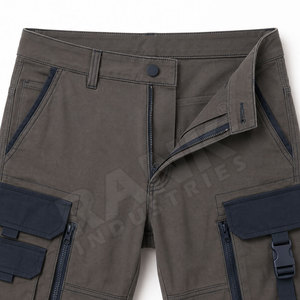 Pantalon cargo homme OEM, taille haute, multi-poches, délavé, style tendance, vente en gros, fournisseur de pantalons pour hommes - Product Image 5