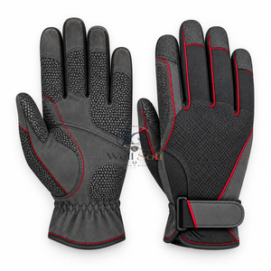Gants d'équitation confortables avec panneaux flexibles, fermetures sécurisées au poignet et paumes durables pour les cavaliers amateurs. - Product Image 5