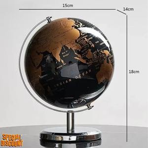 Globe terrestre de table design avec marquages géographiques clairs et support stable pour la décoration de bureau à domicile ou de salle d'étude - Product Image 4