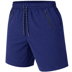 Pantalones Cortos para Hombre, Color Gris Claro, Estilo Bermuda, Secado Rápido, Cintura con Cordón, Casuales, Tejido de Poliéster, Bolsillos con Cremallera, ODM - Product Image 3